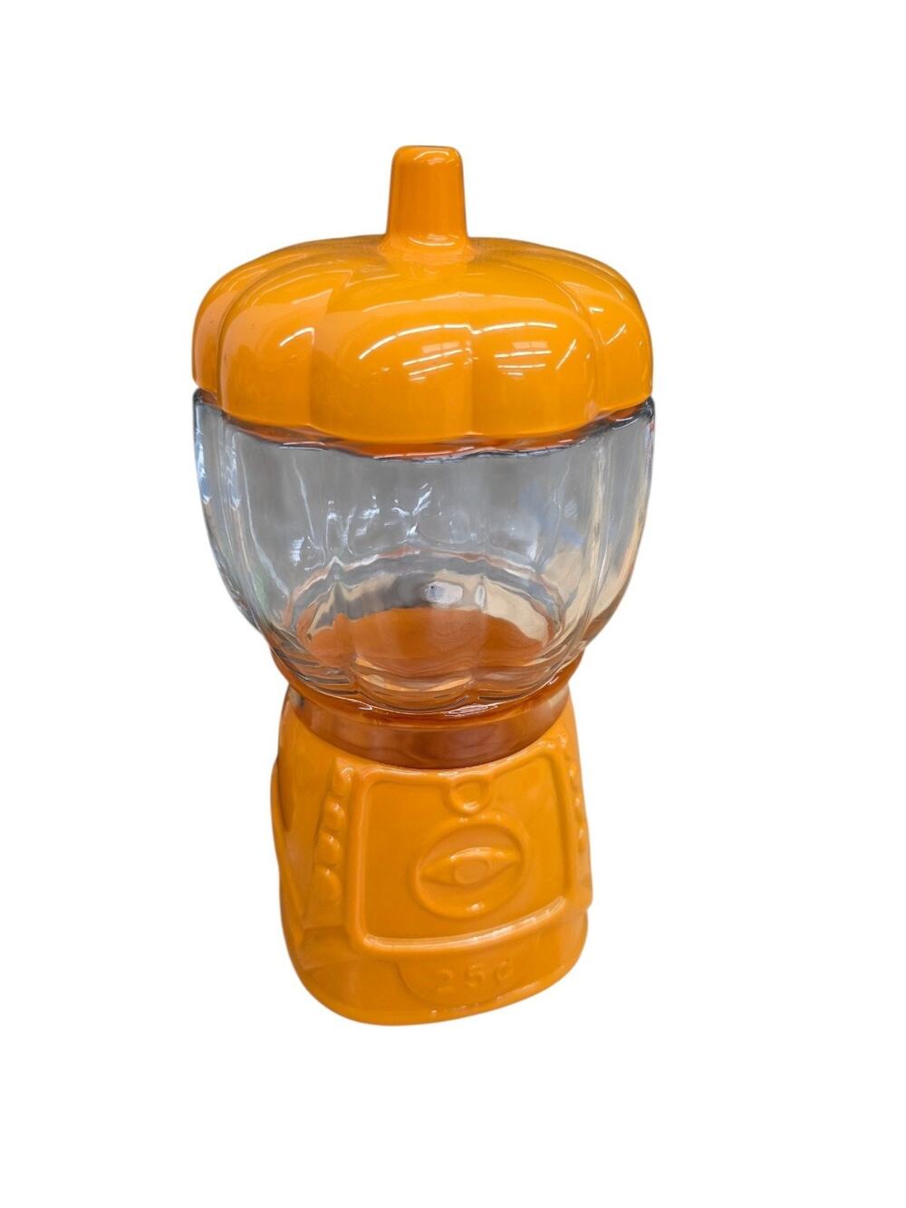 NWT • Target • Orange • Pumpkin • Glass Gumball • Halloween • Fall • Candy Jar